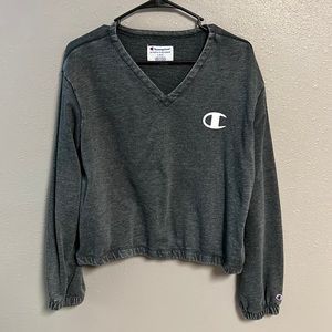 Champion Cropped Sweatshirt- Size Large
